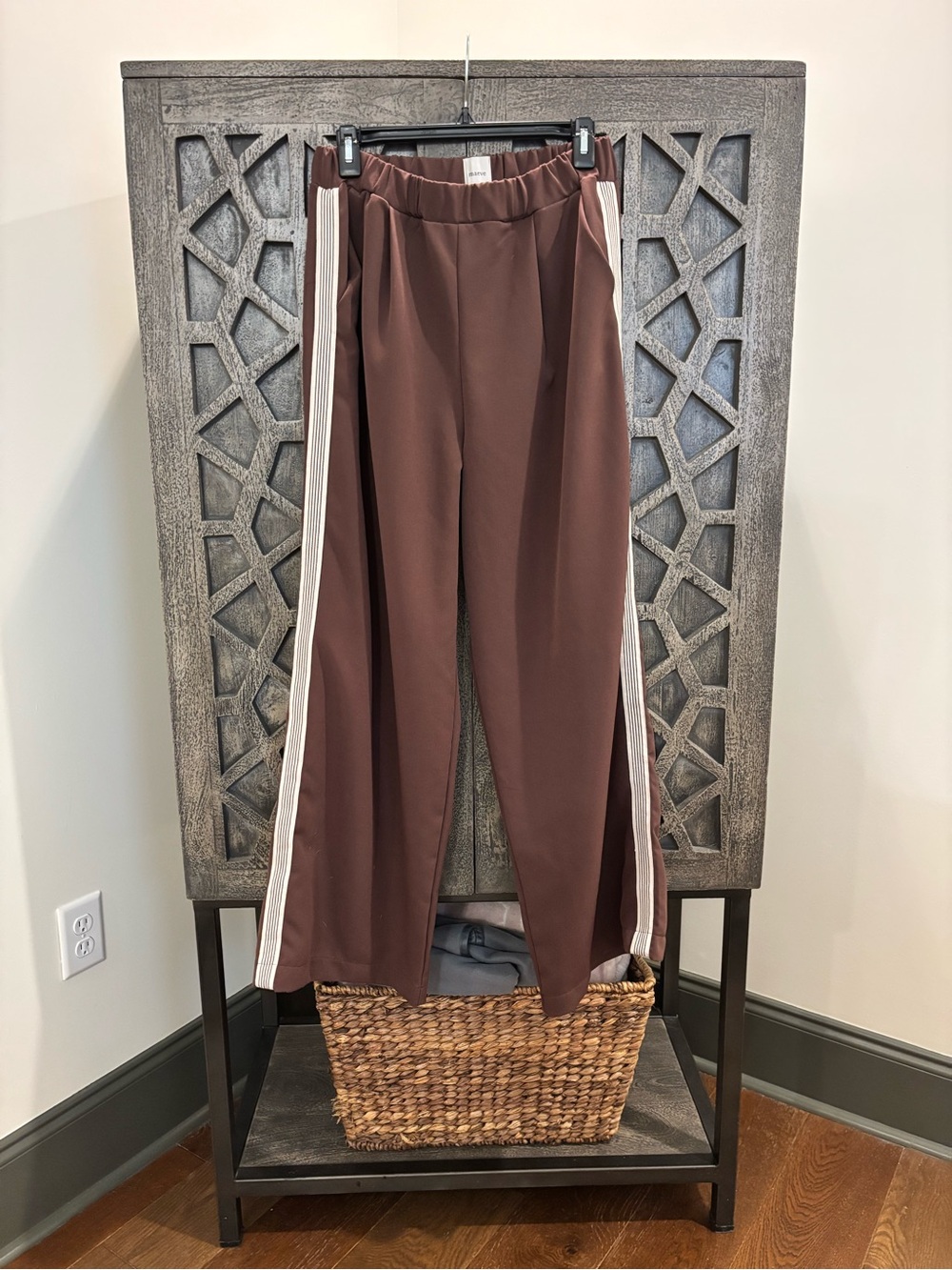 Anthropologie Maeve Dusty Mauve Elastic-Waist Trousers Track